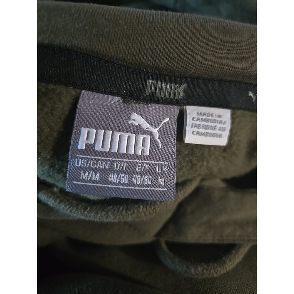 Puma Sweater Men's Green Casual Pullover Hoodie Sweatshirt size M - Picture 6 of 9